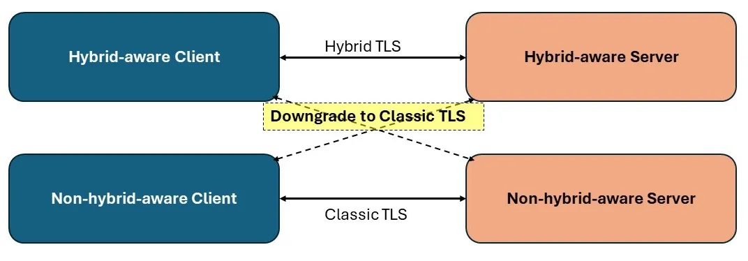 Backward Compatibility of Hybrid Key Exchange to TLS 1.3