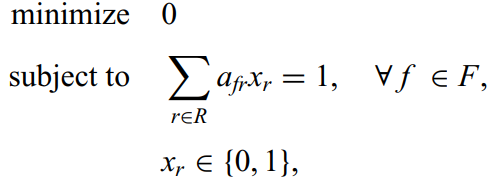 The Exact-Cover problem formulation